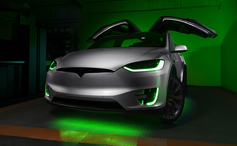 Tesla Model X Headlight & Fog Light DRL Upgrade Kit - ORACLE Lighting - Dynamic ColorSHIFT - Dynamic ColorSHIFT - `16-`21